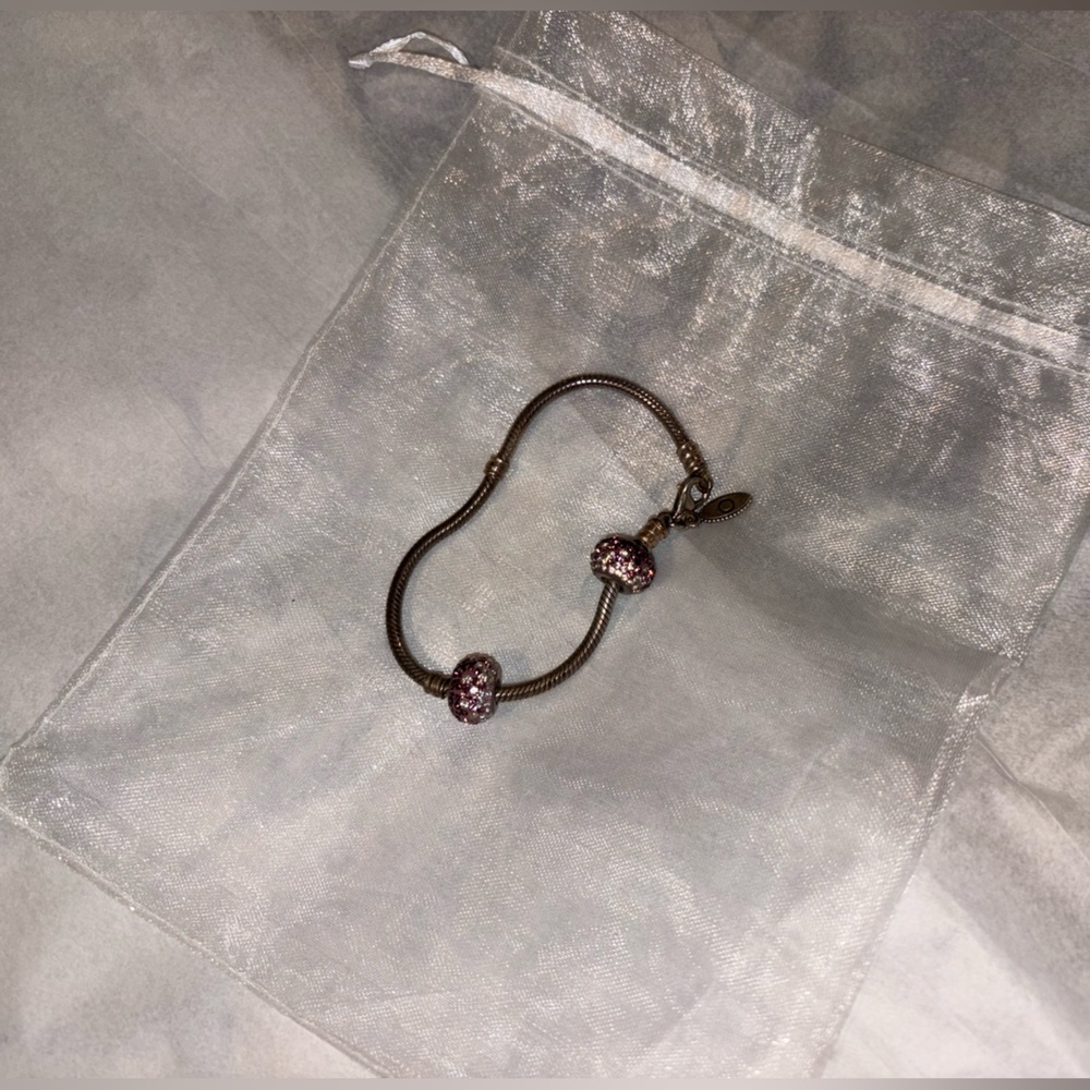 Pandora Silver Bracelet with 2 Charms